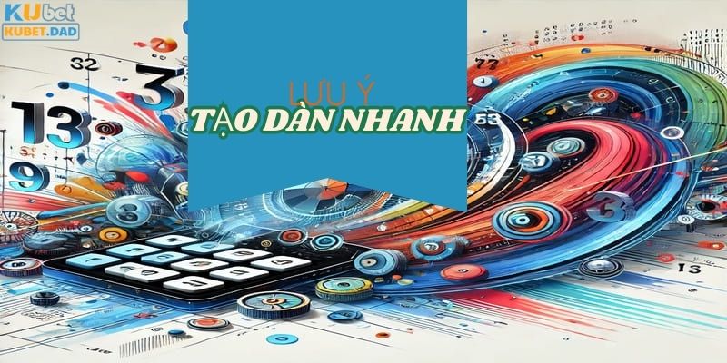 Lưu ý tạo nhanh dàn đặc biệt